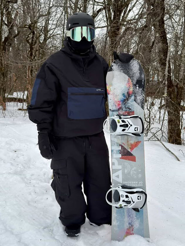 AlpineCruise Damen-Snowboardjacke im Baggy-Bomber-Stil mit Cargotasche