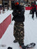 Herren-Skihose mit doppeltem Knieausschnitt, Mountain Freestyle, Baggy-Camo-Muster