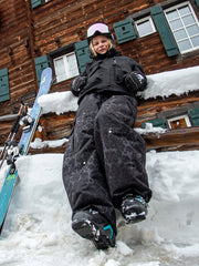 Men's Double Knee Mountain Freestyle Leopard Baggy Snow Pants