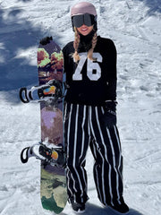 Damen Mountain Freerider Denim Cargo Pants Baggy Snowboard Pants