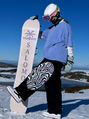 Damen Allwetter-Schneehose mit reflektierendem, stylischem Grafikmuster