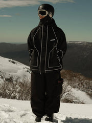 Mountain Chill Allwetter-Schneejacke für Herren mit reflektierenden Eigenschaften – Ideal zum Nachtskifahren und Snowboarden