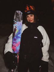 Damen Mountain Freestyle Cargo Pocket Bomber Snowboardjacke