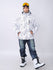 Wasserdichte Skijacke mit Kapuze und Schneeeulenmotiv für Herren und Unisex