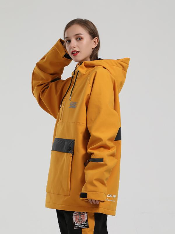 Gsou Snow Unisex reflektierende Mountain Mission Anorak-Schneejacke für Damen und Herren
