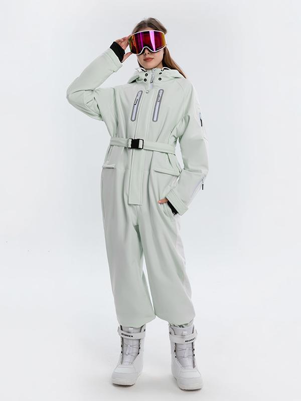 Arctic Queen Stripe Mountain Infinity Einteiler-Schneeanzug für Damen, Ski-Overall
