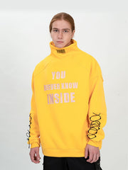 Snowall Unisex Herren-Hoodie mit hohem Kragen, Snowshred-Mountain-Schneemotiv