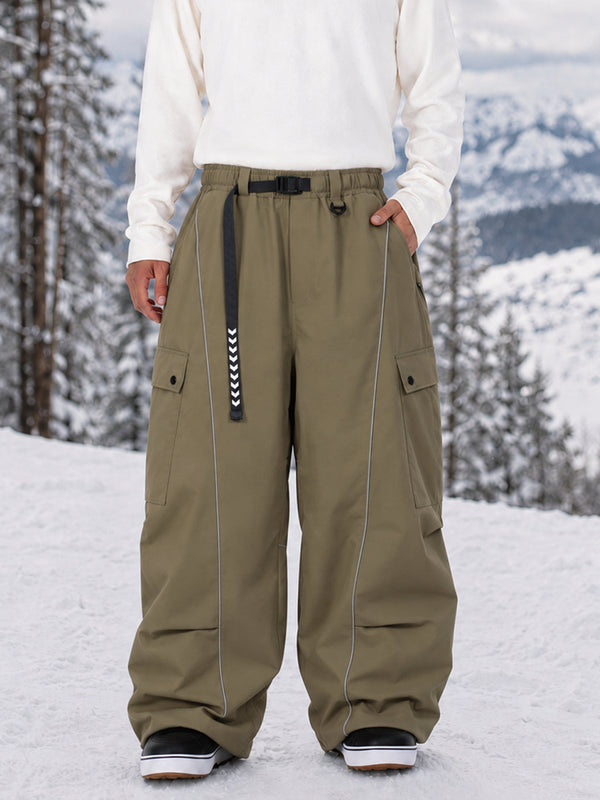Wild Motion Herren-Snowboardhose mit reflektierenden Cargotaschen und extra weitem Schnitt