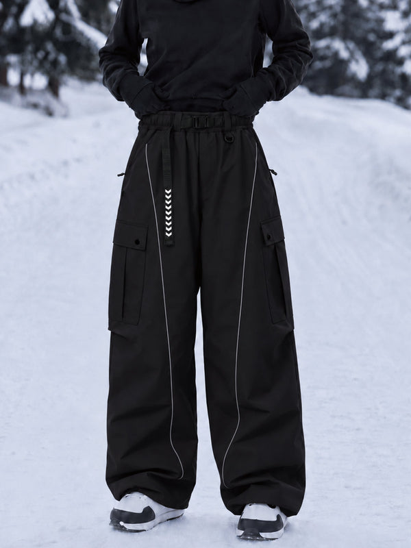 Wild Motion Damen-Snowboardhose mit reflektierenden Cargotaschen und extra weitem Schnitt