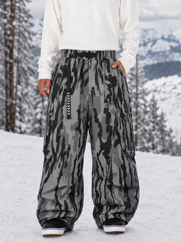 Wild Motion Herren-Snowboardhose mit reflektierenden Cargotaschen und extra weitem Schnitt