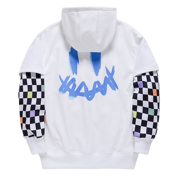 Damen-Fleece-Schneehoodie mit Smiley-Gesicht
