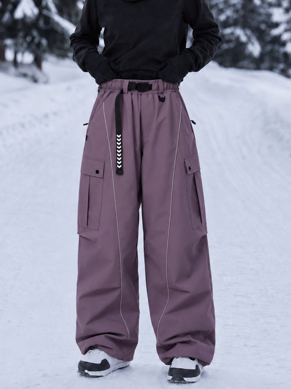 Wild Motion Damen-Snowboardhose mit reflektierenden Cargotaschen und extra weitem Schnitt