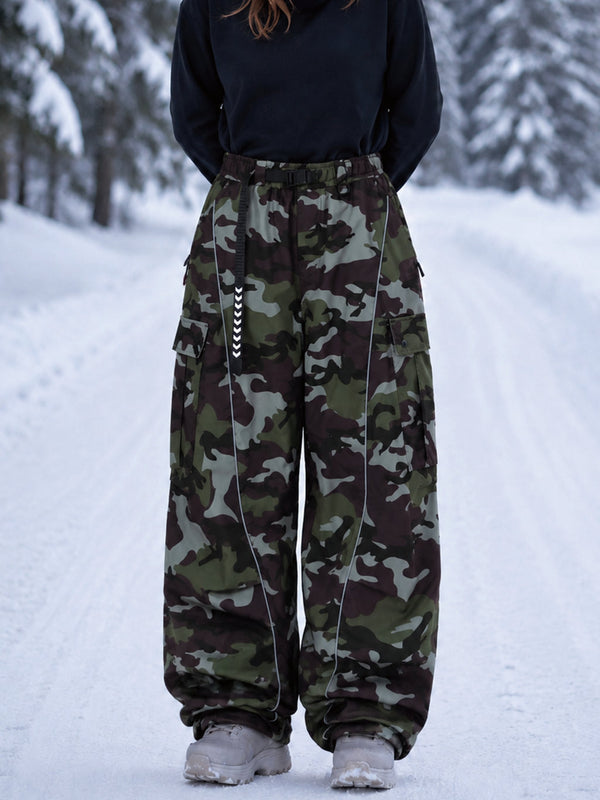 Wild Motion Damen-Snowboardhose mit reflektierenden Cargotaschen und extra weitem Schnitt