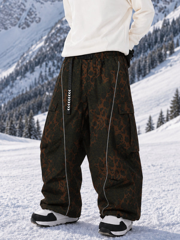Wild Motion Herren-Snowboardhose mit reflektierenden Cargotaschen und extra weitem Schnitt