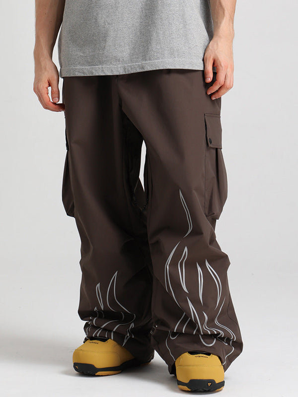 Gsou Snow Furious Spark Reflektierende Cargo-Schneehose für Herren