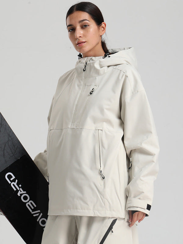 Gsou Snow Damen-Pullover-Anorak, strapazierfähig, Bergflauschig, Baggy-Schneejacke