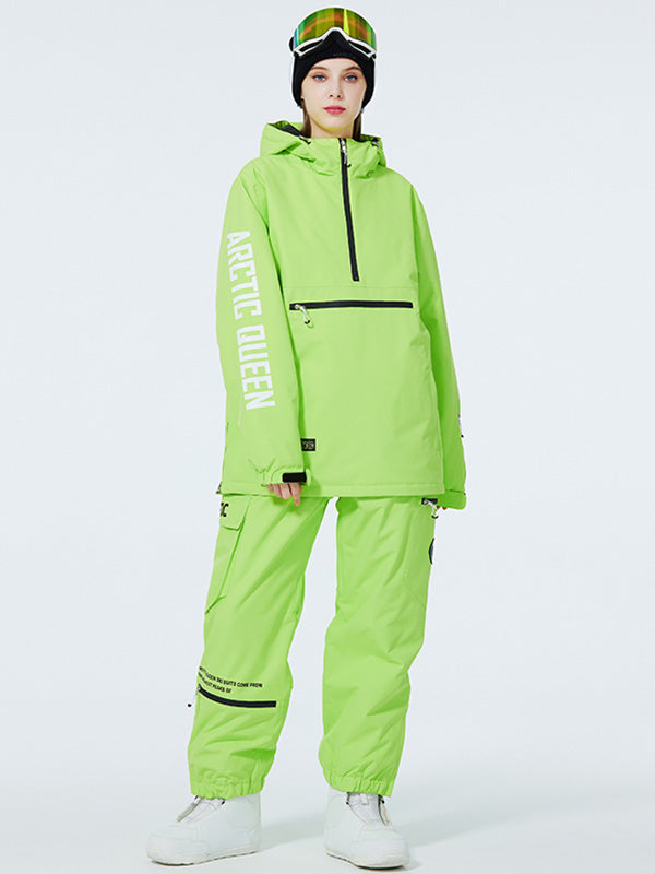 WinterPeak SnowGuard Anorak-Schneeanzüge für Damen mit halbem Reißverschluss