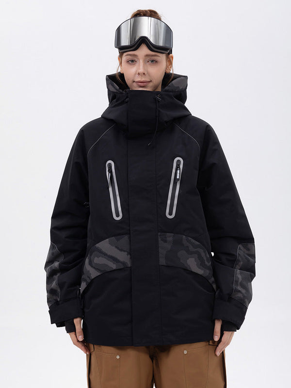 Chillform Glow Trail Reflektierende Camo-Schneejacke für Damen