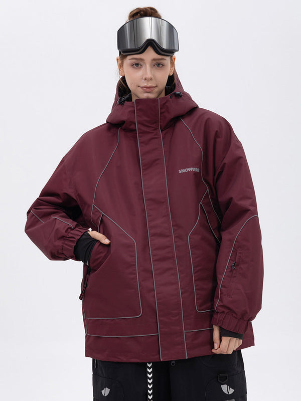 Women's All Weather Mountain Chill Reflective Snow Jacket – Night Skiing & Snowboard