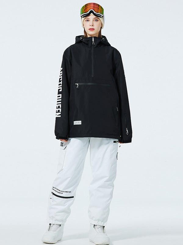 WinterPeak SnowGuard Anorak-Schneeanzüge für Damen mit halbem Reißverschluss
