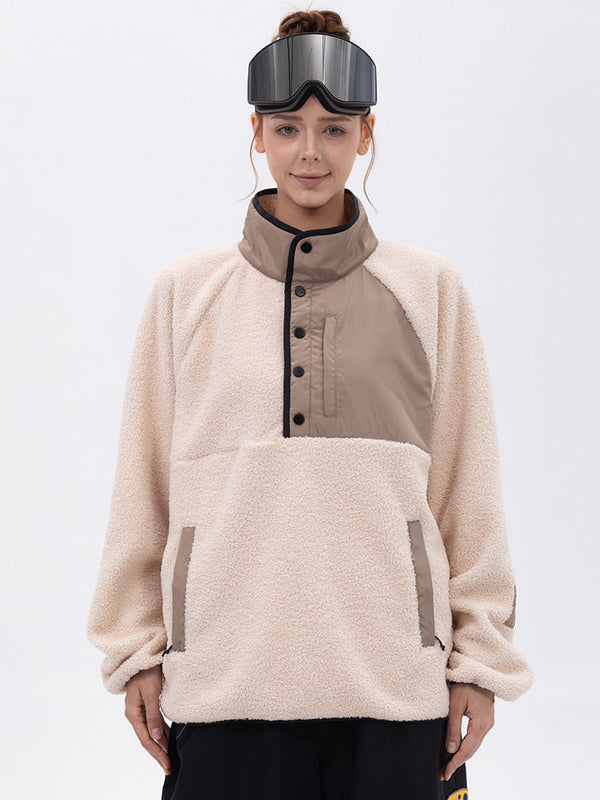 Damen-Abenteuerpullover aus Kunst-Sherpa-Fleece, warm und bergtauglich