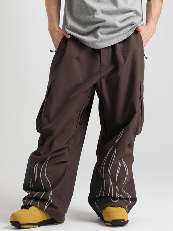 Gsou Snow Furious Spark Reflektierende Cargo-Schneehose für Herren