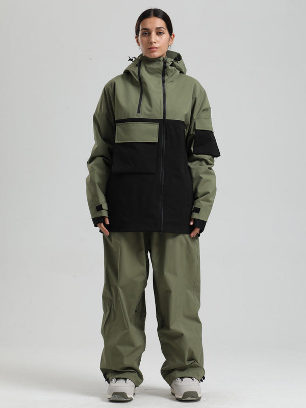 Gsou Snow Terrain Flow FlexZip Hybrid Cargo Snowboardanzüge für Damen