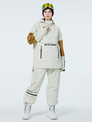 SnowCrest FrostTrek Anorak-Schneeanzüge für Damen mit halbem Reißverschluss