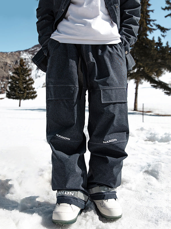 Damen-Snowboardhose aus Denim von Nandn Mountain Beast, Modell Prime Baggy