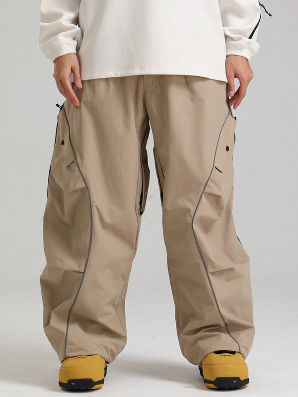 Gsou Snow Damen-Schneehose mit reflektierenden Details und Leuchtkante