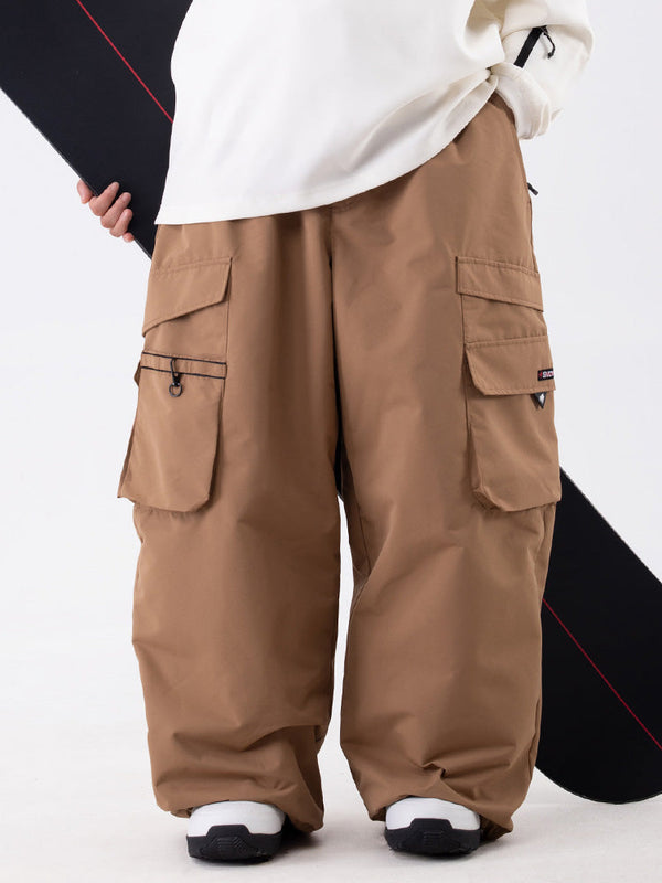 Wild Soul Steeze ParkRider Herren-Skihose mit mehreren Taschen, Utility-Schneehose, Baggy-Schneehose