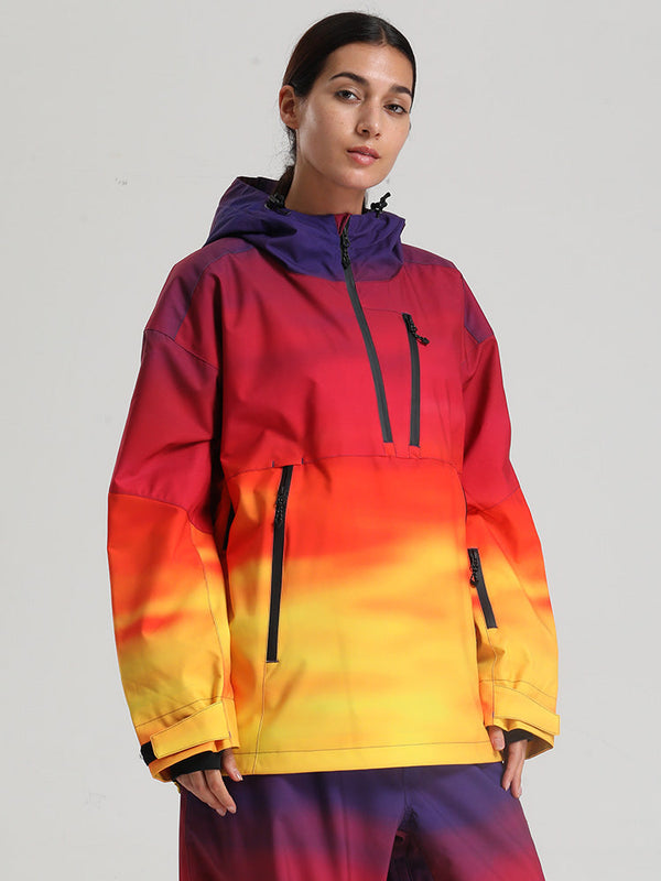 Gsou Snow Damen-Pullover-Anorak, strapazierfähig, Bergflauschig, Baggy-Schneejacke
