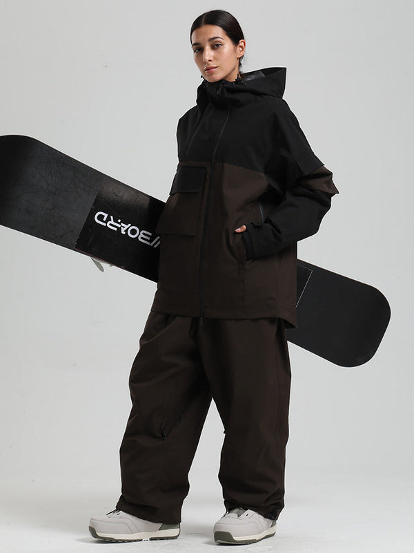 Gsou Snow Terrain Flow FlexZip Hybrid Cargo Snowboardanzüge für Damen