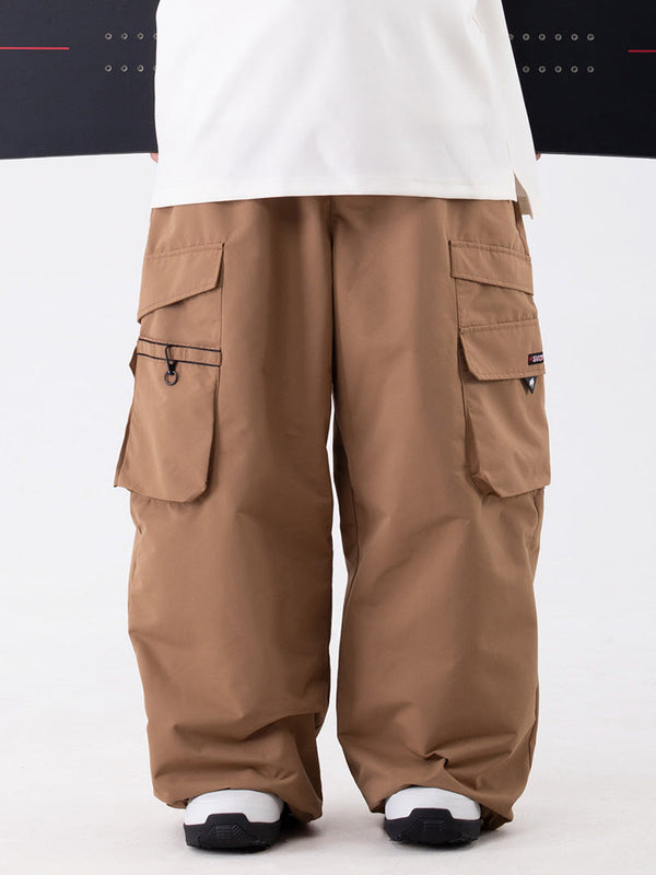 Wild Soul Steeze ParkRider Damen-Cargohose mit mehreren Taschen und Leopardenmuster