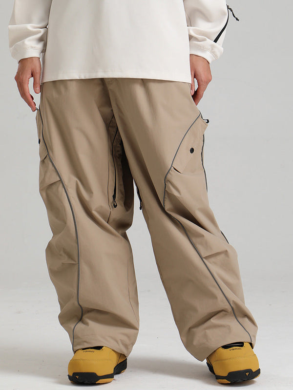 Gsou Snow Damen-Schneehose mit reflektierenden Details und Leuchtkante