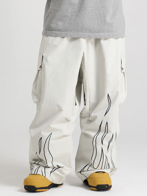 Gsou Snow Furious Spark Reflektierende Cargo-Schneehose für Herren