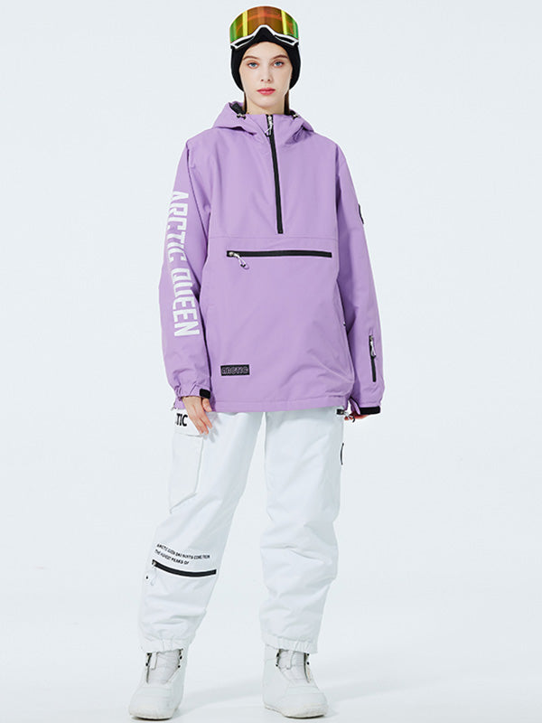 WinterPeak SnowGuard Anorak-Schneeanzüge für Damen mit halbem Reißverschluss