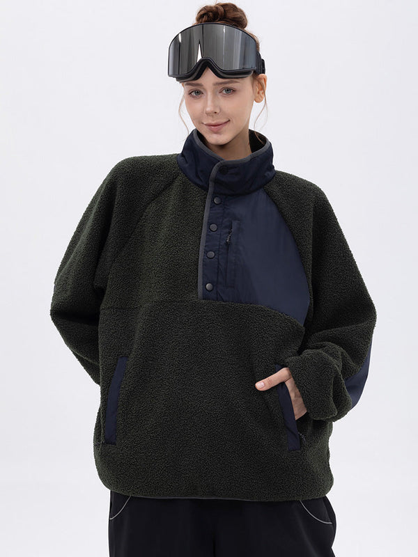 Damen-Abenteuerpullover aus Kunst-Sherpa-Fleece, warm und bergtauglich