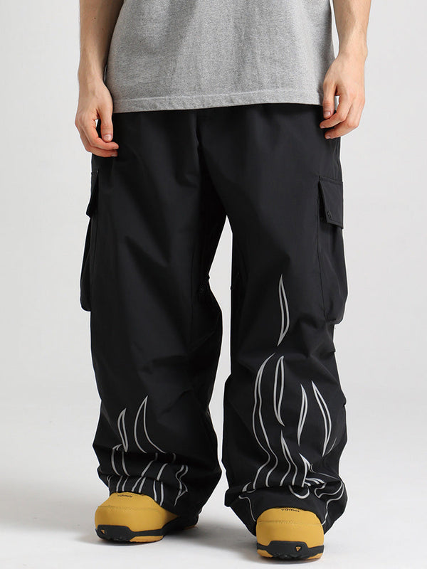 Gsou Snow Furious Spark Reflektierende Cargo-Schneehose für Herren