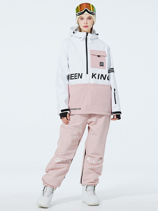 Mountain Peak SnowGuard Schneeanzüge für Damen mit halbem Reißverschluss und Anorak