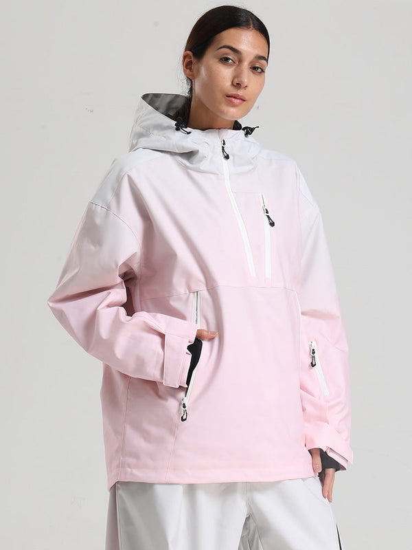 Gsou Snow Damen-Pullover-Anorak, strapazierfähig, Bergflauschig, Baggy-Schneejacke