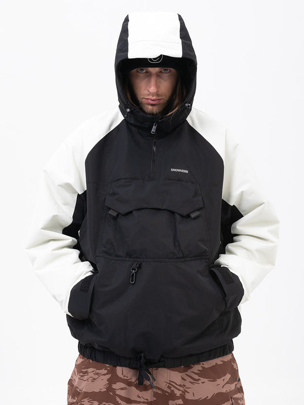 Herren Mountain Freestyle Cargo Pocket Pullover Bomber Snowboardjacke