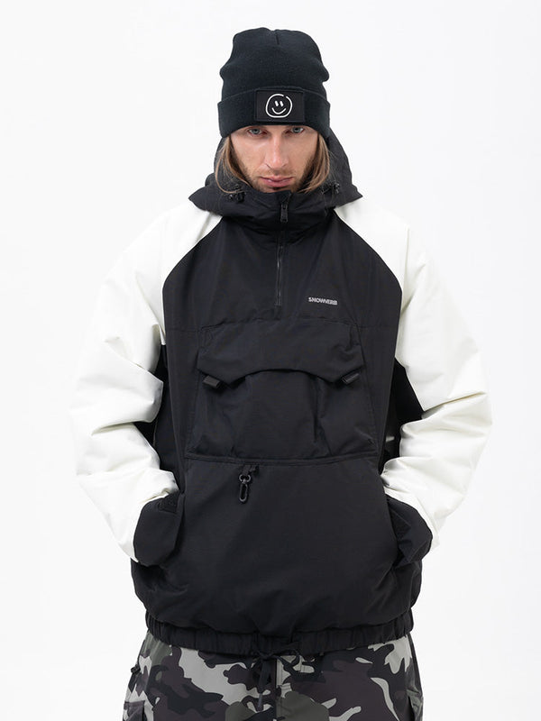 Herren Mountain Freestyle Cargo Pocket Pullover Bomber Snowboardjacke
