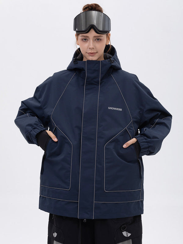 Damen-Allwetter-Schneejacke „Mountain Chill“ mit Reflektoren – Ideal zum Nachtskifahren und Snowboarden