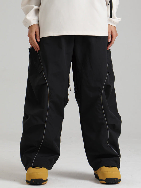 Gsou Snow Damen-Schneehose mit reflektierenden Details und Leuchtkante