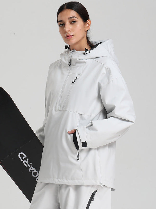 Gsou Snow Damen-Pullover-Anorak, strapazierfähig, Bergflauschig, Baggy-Schneejacke