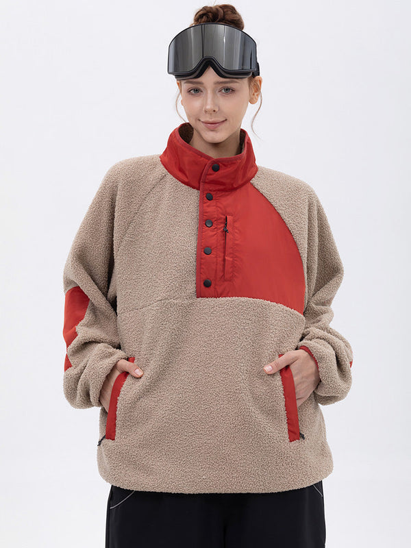 Damen-Abenteuerpullover aus Kunst-Sherpa-Fleece, warm und bergtauglich