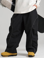 Gsou Snow Damen-Schneehose mit reflektierenden Details und Leuchtkante