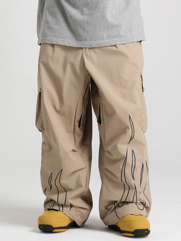 Gsou Snow Furious Spark Reflektierende Cargo-Schneehose für Herren