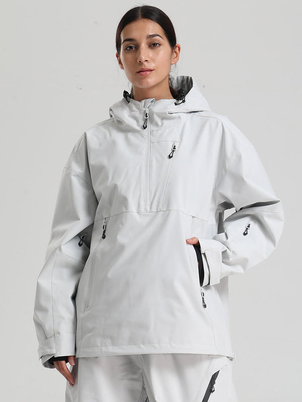 Gsou Snow Damen-Pullover-Anorak, strapazierfähig, Bergflauschig, Baggy-Schneejacke